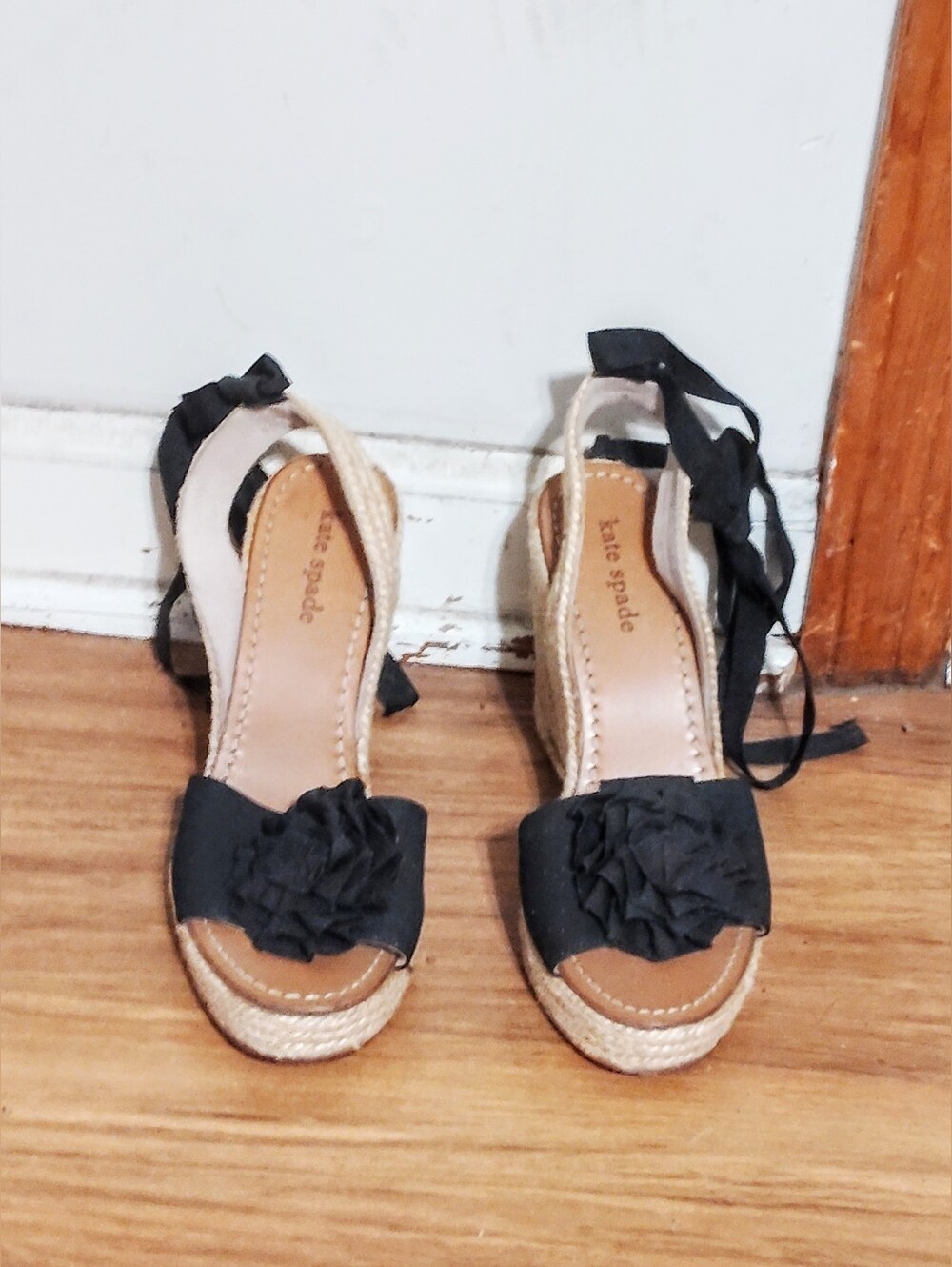 Kate Spade Black Brown Sandal Vero Cuoio For Women Size 6.5 Summer Sandal - Picture 3 of 8